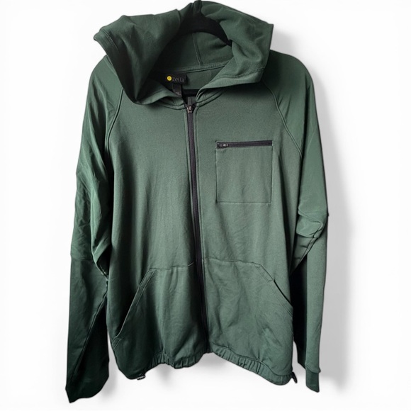 Zella Other - Zella Green Zip Up Hoodie Jacket Drawstring Hem Large